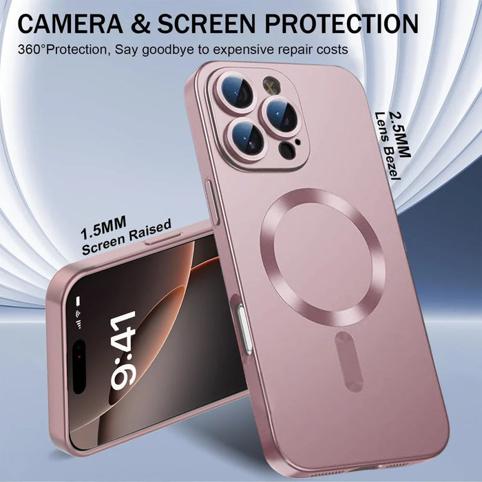For iPhone 14 Pro Max Case Compatible with MagSafe Ultra Thin TPU Phone Cover with Lens Protection - Pink - 4
