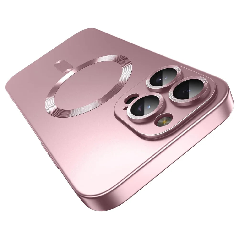For iPhone 16 Pro Case Compatible with MagSafe Ultra Thin TPU Phone Cover with Lens Protection - Pink - 1