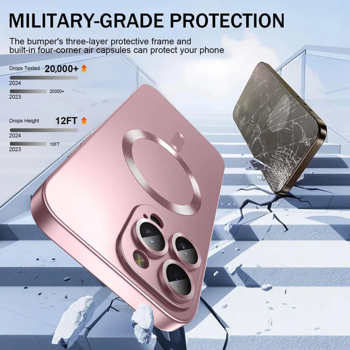 For iPhone 16 Pro Case Compatible with MagSafe Ultra Thin TPU Phone Cover with Lens Protection - Pink - 5