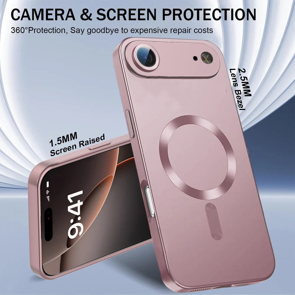 For iPhone Air Case Compatible with MagSafe Ultra Thin TPU Phone Cover with Lens Protection - Pink - 4
