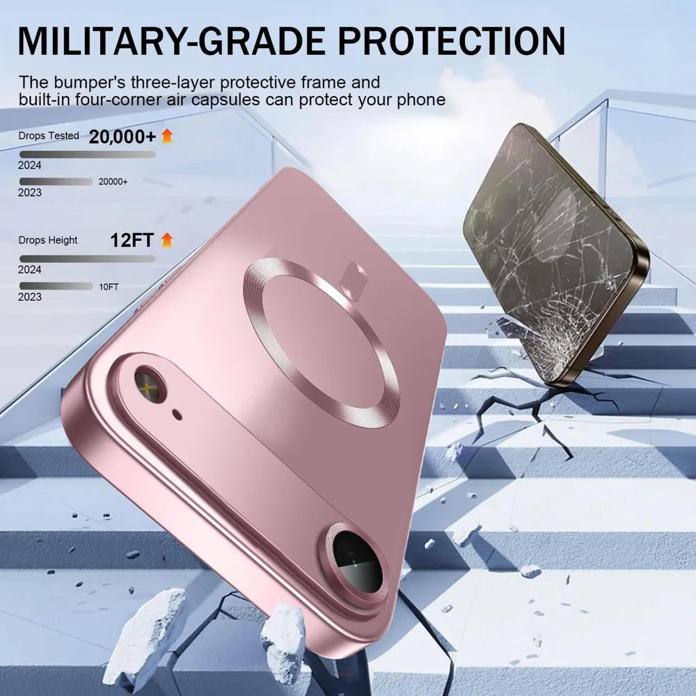 For iPhone Air Case Compatible with MagSafe Ultra Thin TPU Phone Cover with Lens Protection - Pink - 5