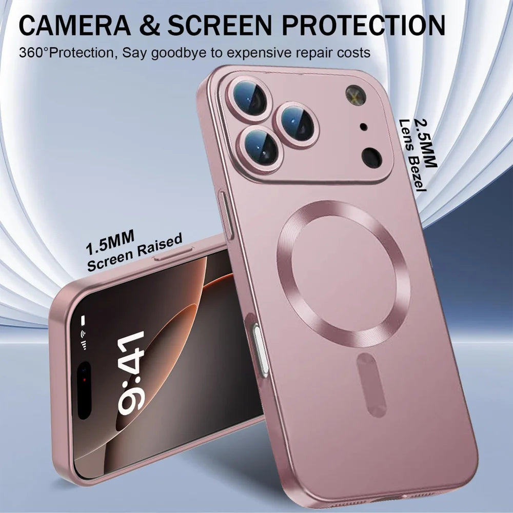 For iPhone 18 Pro / 17 Pro Case Compatible with MagSafe Ultra Thin TPU Phone Cover with Lens Protection - Pink - 4