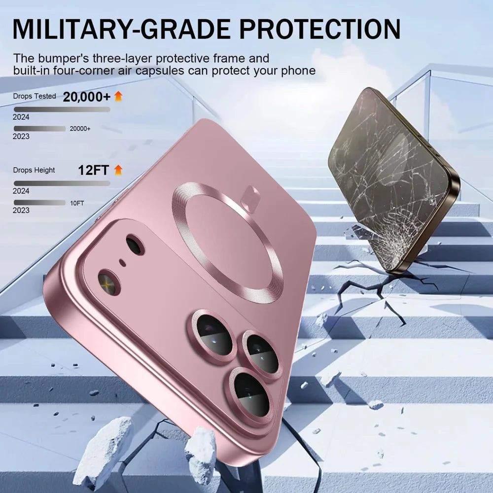For iPhone 18 Pro / 17 Pro Case Compatible with MagSafe Ultra Thin TPU Phone Cover with Lens Protection - Pink - 5