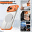 For iPhone 17 Pro Max Case Frameless Phone Corner Pad TPU Bumper Cover with Camera Lens Protector - Orange - 4