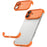 For iPhone 17 Case Frameless Phone Corner Pad TPU Bumper Cover with Camera Lens Protector - Orange - 1