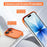 For iPhone 17 Case Frameless Phone Corner Pad TPU Bumper Cover with Camera Lens Protector - Orange - 5