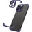 For iPhone 13 Pro Case Frameless Phone Corner Pad TPU Bumper Cover with Camera Lens Protector - Purple - 1