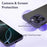 For iPhone 13 Pro Case Frameless Phone Corner Pad TPU Bumper Cover with Camera Lens Protector - Purple - 5