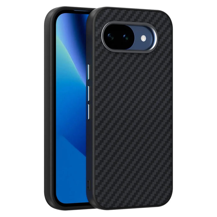 ABEEL For Google Pixel 10a Magnetic Case Carbon Fiber Texture Phone Back Cover - Black - 1