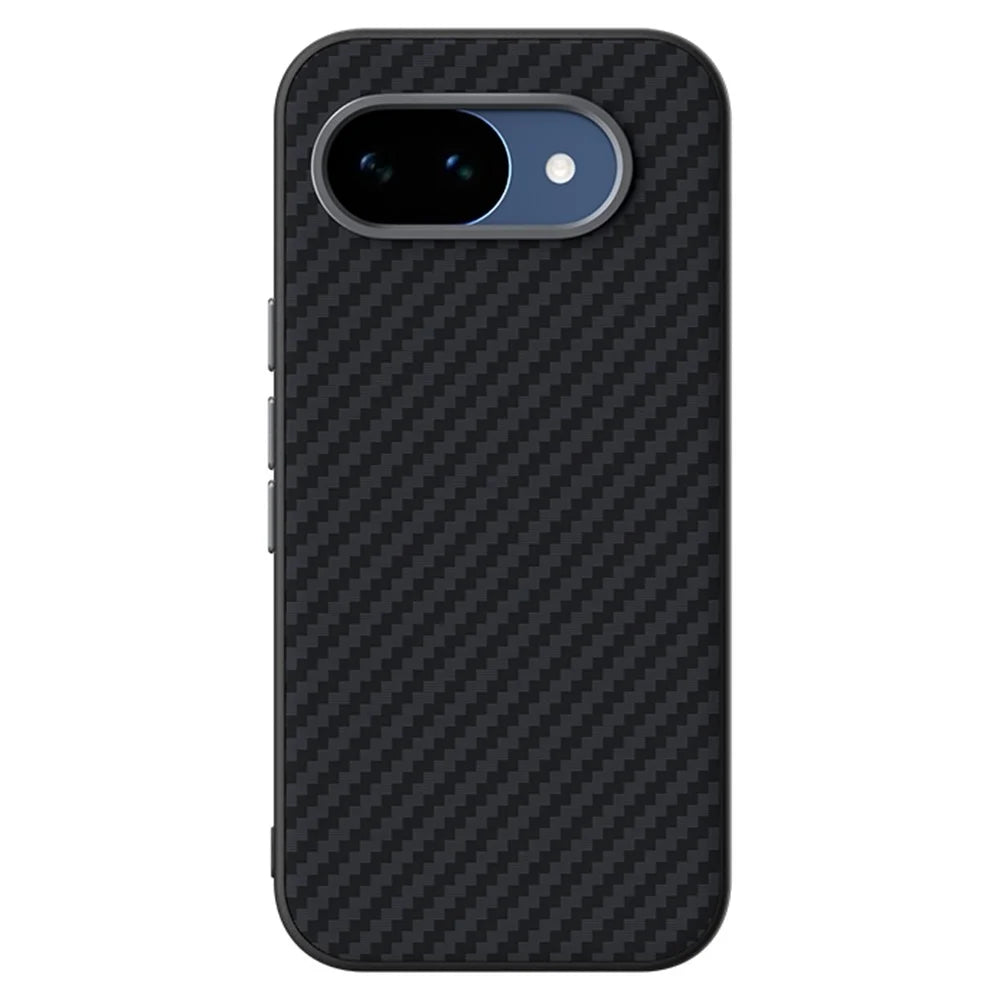 ABEEL For Google Pixel 10a Magnetic Case Carbon Fiber Texture Phone Back Cover - Black - 2