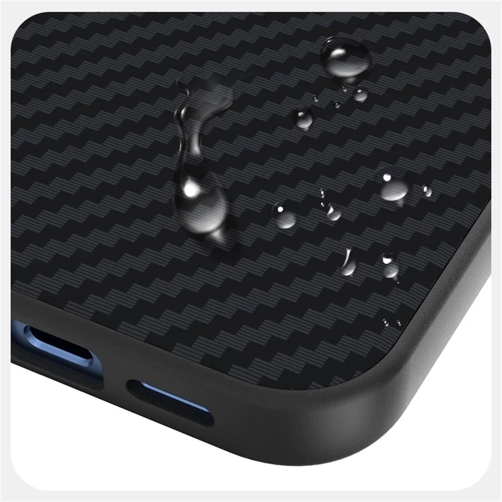 ABEEL For Google Pixel 10a Magnetic Case Carbon Fiber Texture Phone Back Cover - Black - 4