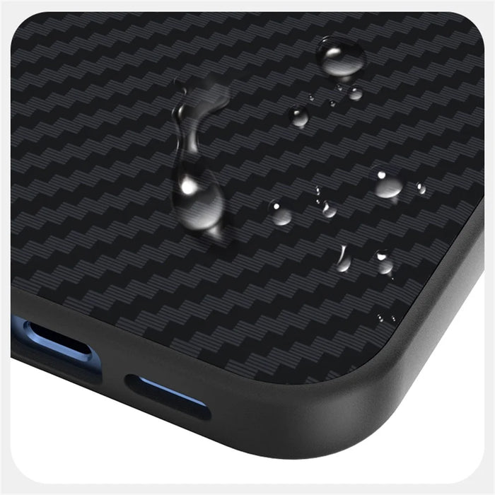 ABEEL For Google Pixel 10a Magnetic Case Carbon Fiber Texture Phone Back Cover - Black - 4