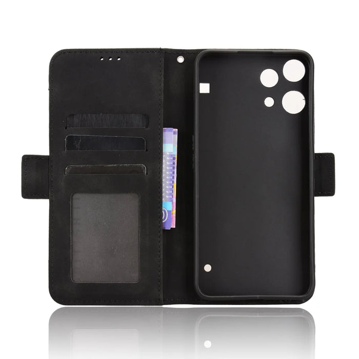 For Nothing Phone (3a) Lite 5G Leather Case Phone Wallet Cover with Multiple Card Slots - Black - 4