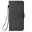 For Nothing Phone (3a) Lite 5G Leather Wallet Case with Strap Diamond Texture Phone Cover - Black - 4