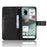 For Nothing Phone (3a) Lite 5G Leather Wallet Case with Strap Diamond Texture Phone Cover - Black - 6