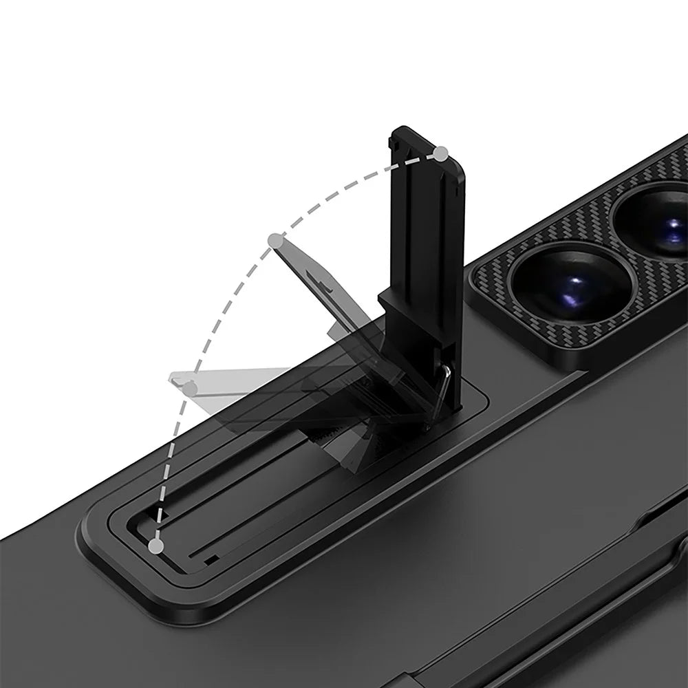 GKK For Samsung Galaxy S26 Ultra Case Slim Kickstand PC Phone Back Cover with Stylus - Black - 5