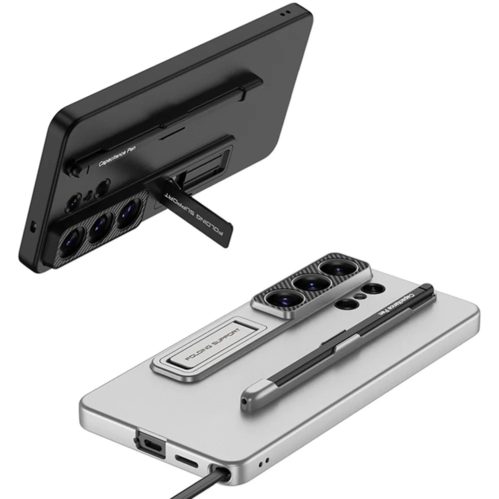GKK For Samsung Galaxy S26 Ultra Case Slim Kickstand PC Phone Back Cover with Stylus - Black - 6