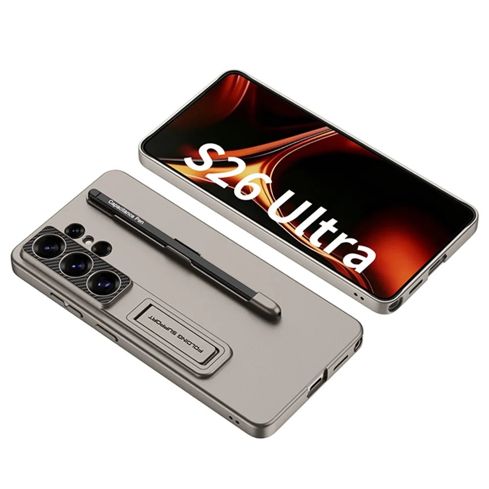 GKK For Samsung Galaxy S26 Ultra Case Slim Kickstand PC Phone Back Cover with Stylus - Black - 7
