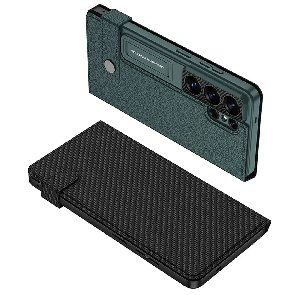 GKK For Samsung Galaxy S26 Ultra Case with Card Holder Kickstand Leather Flip Phone Cover - Black - 4
