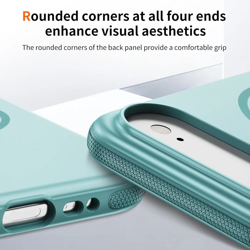 For iPhone Air Case Compatible with MagSafe PC + TPU Anti-Slip Side Edge Phone Cover - Baby Blue - 6
