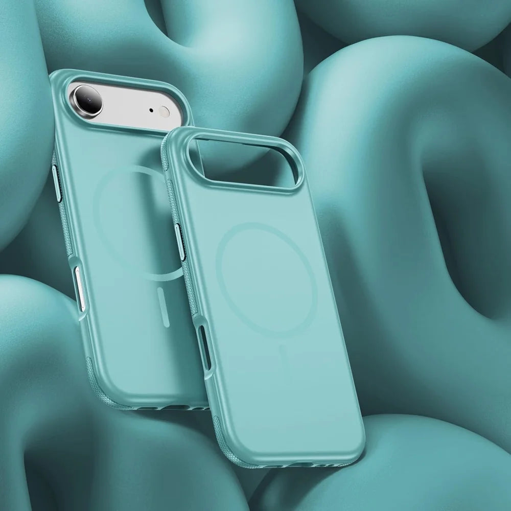 For iPhone Air Case Compatible with MagSafe PC + TPU Anti-Slip Side Edge Phone Cover - Baby Blue - 7