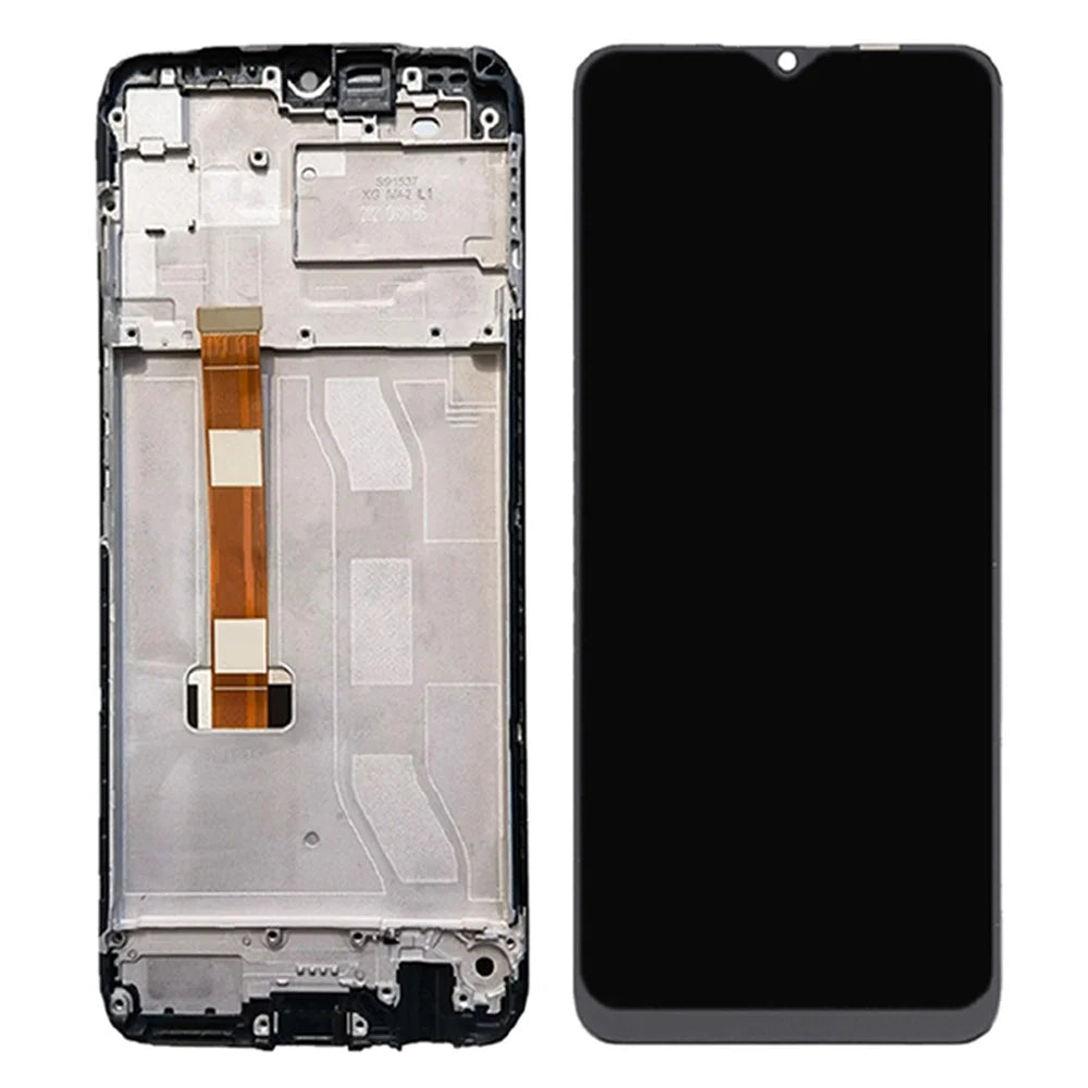 For Realme C25 Grade C LCD Screen and Digitizer Assembly + Frame (without Logo) - 1