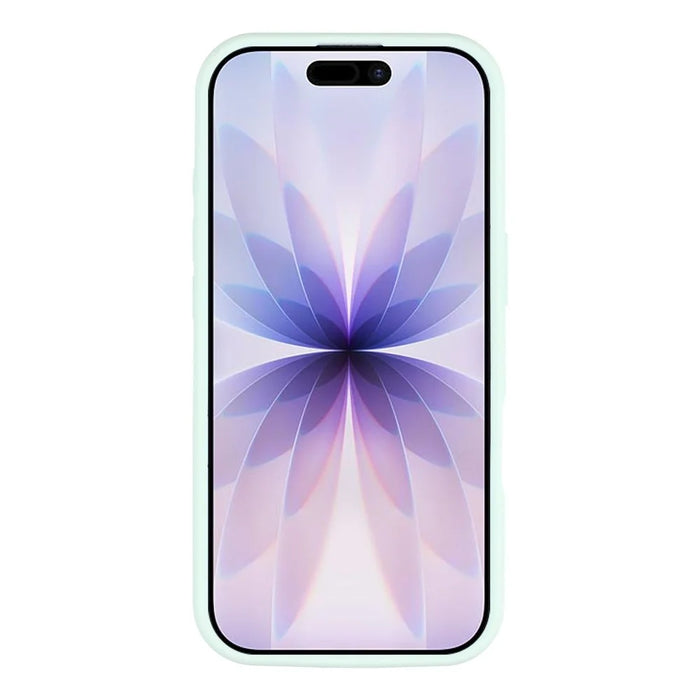 For iPhone 16 Case Suction Cup Silicone Phone Cover with Fabric Lining - Green - 2