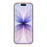 For iPhone 16 Silicone Case Wave Pattern Folding Kickstand Phone Cover Built-In Soft Fabric Lining - Pink - 2