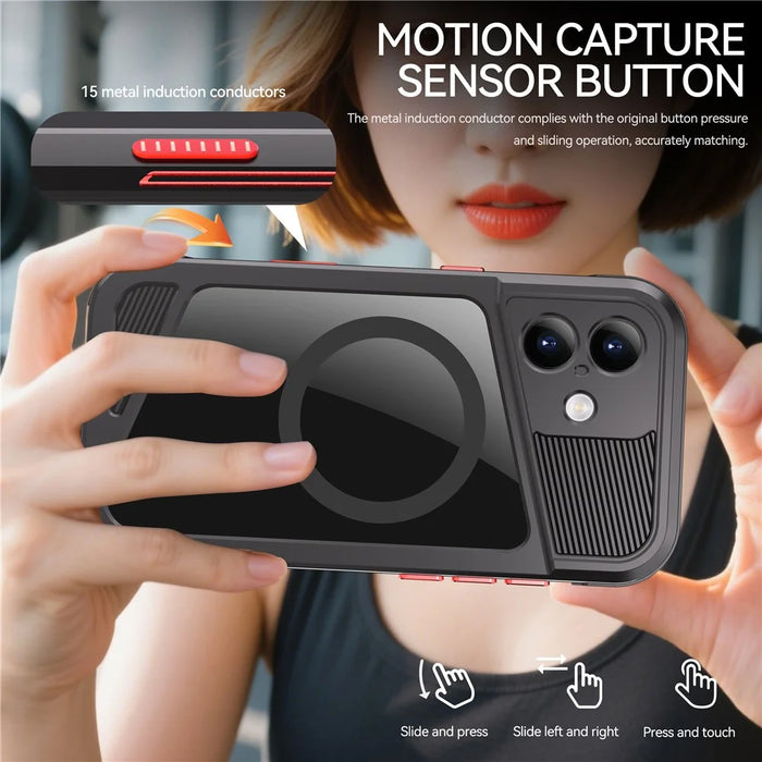 SHELLBOX GTM Series For iPhone 17 Magnetic Case IP68 Waterproof TPU PC Metal Frame Diving Phone Cover - 5