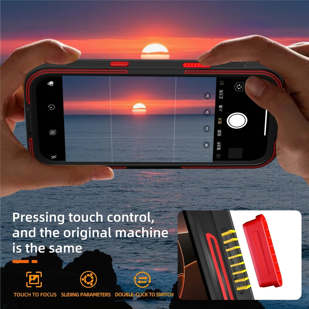 SHELLBOX GTM Series For iPhone Air Magnetic Case IP68 Waterproof TPU PC Metal Frame Diving Phone Cover - 3