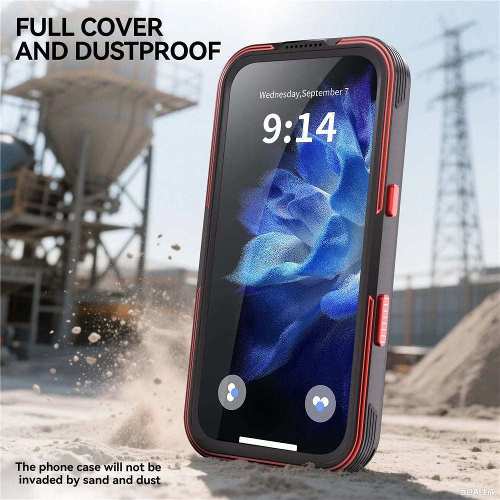 SHELLBOX GTM Series For iPhone 17 Pro Magnetic Case IP68 Waterproof TPU PC Metal Frame Diving Phone Cover - 7