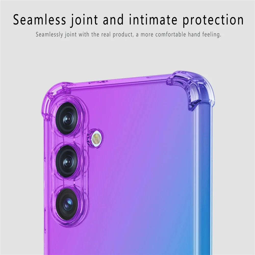 For Samsung Galaxy A37 5G Case Gradient Color TPU Phone Case Anti-Drop Phone Cover - Purple  /  Blue - 5