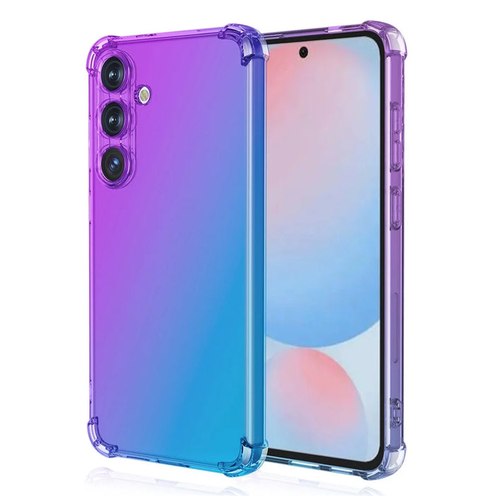 For Samsung Galaxy A56 5G Case Gradient Color TPU Phone Case Anti-Drop Phone Cover - Purple  /  Blue - 1