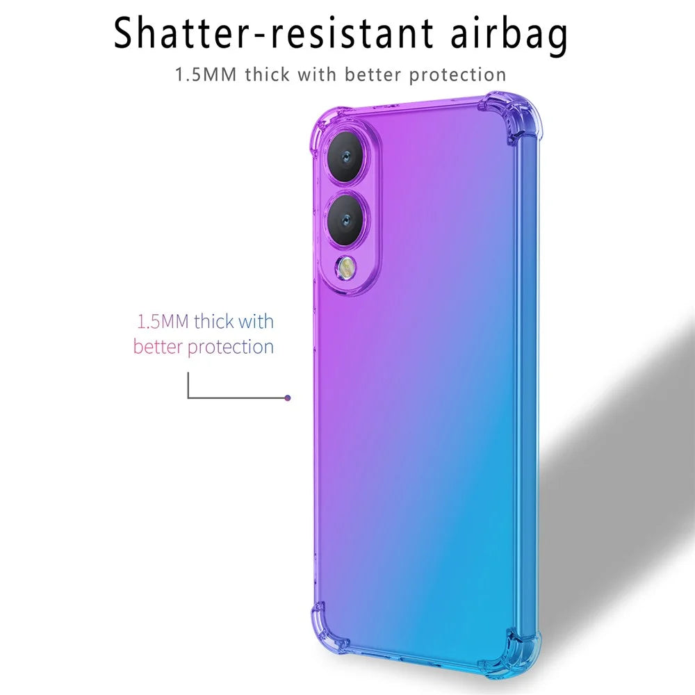 For Samsung Galaxy S25 Edge Case Gradient Color TPU Phone Case Anti-Drop Phone Cover - Purple  /  Blue - 2