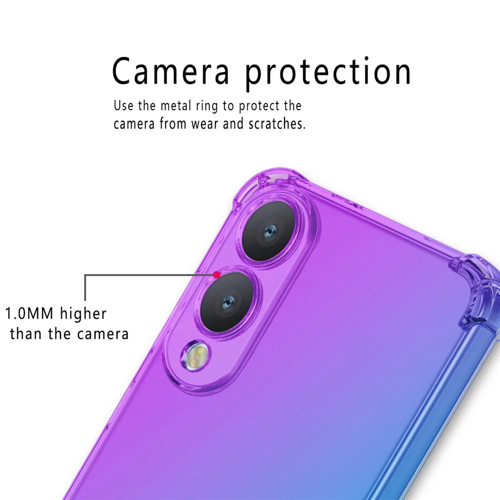 For Samsung Galaxy S25 Edge Case Gradient Color TPU Phone Case Anti-Drop Phone Cover - Purple  /  Blue - 4