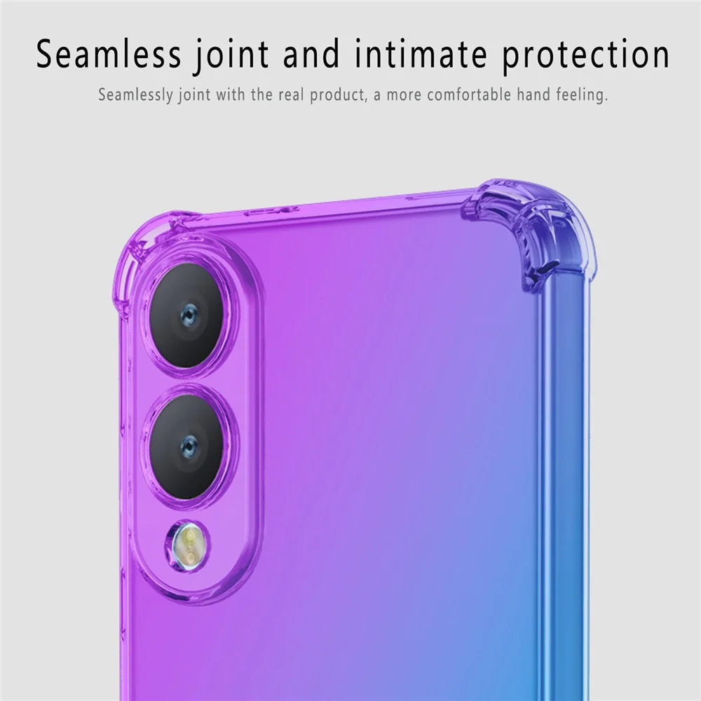 For Samsung Galaxy S25 Edge Case Gradient Color TPU Phone Case Anti-Drop Phone Cover - Purple  /  Blue - 5