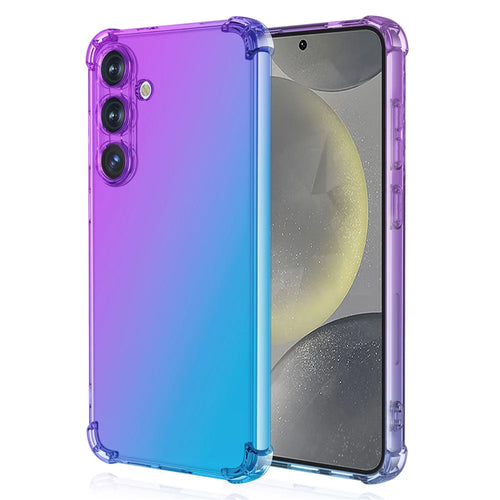For Samsung Galaxy S25 Case Gradient Color TPU Phone Case Anti-Drop Phone Cover - Purple  /  Blue - 1