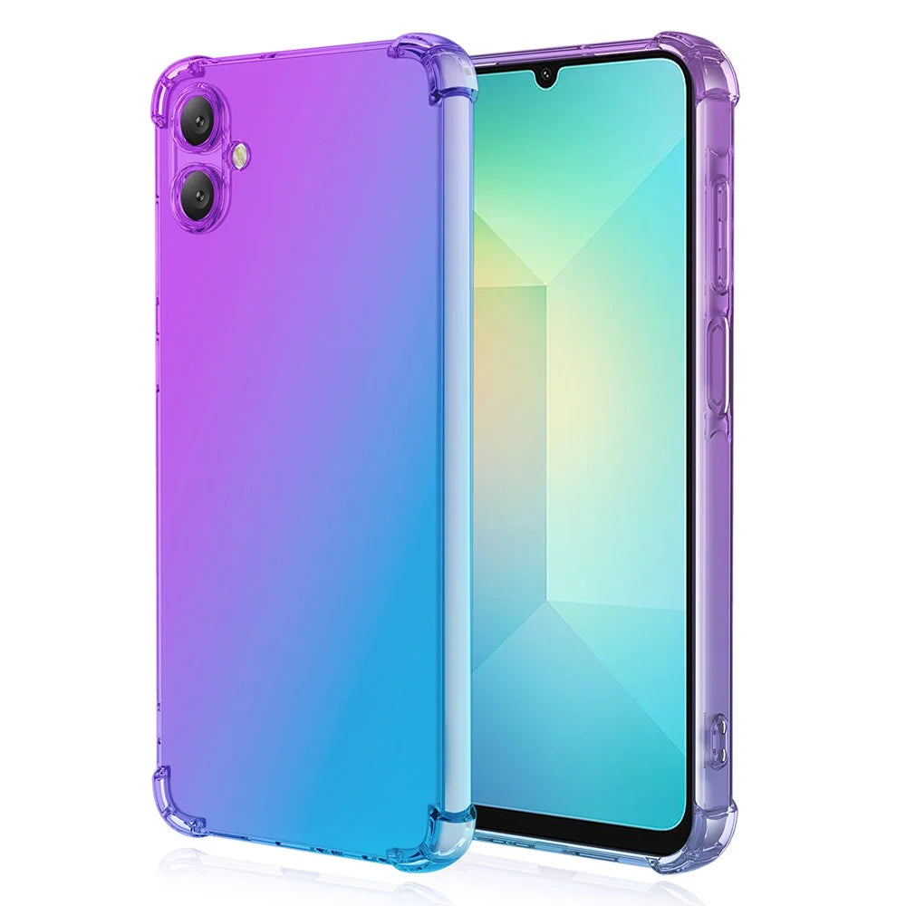 For Samsung Galaxy A06 4G Case Gradient Color TPU Anti-Drop Phone Cover - Purple  /  Blue - 1