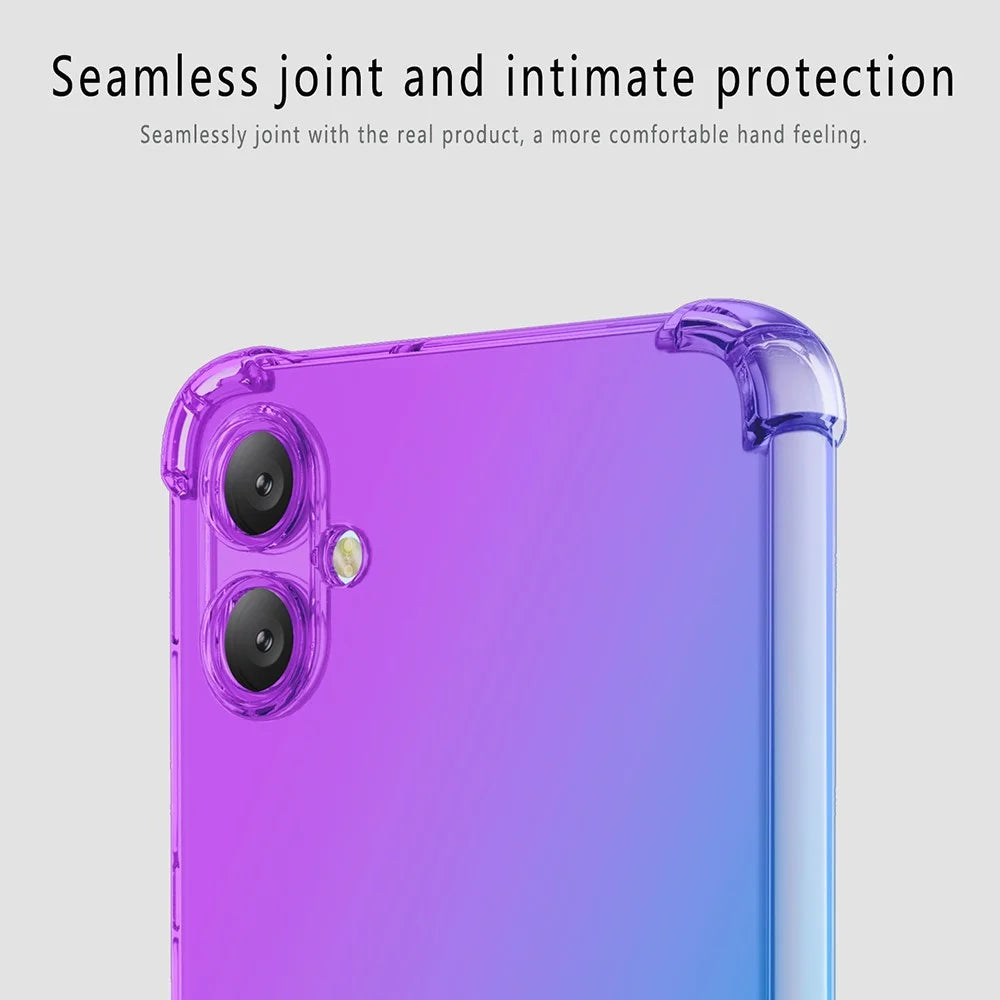 For Samsung Galaxy A06 4G Case Gradient Color TPU Anti-Drop Phone Cover - Purple  /  Blue - 4