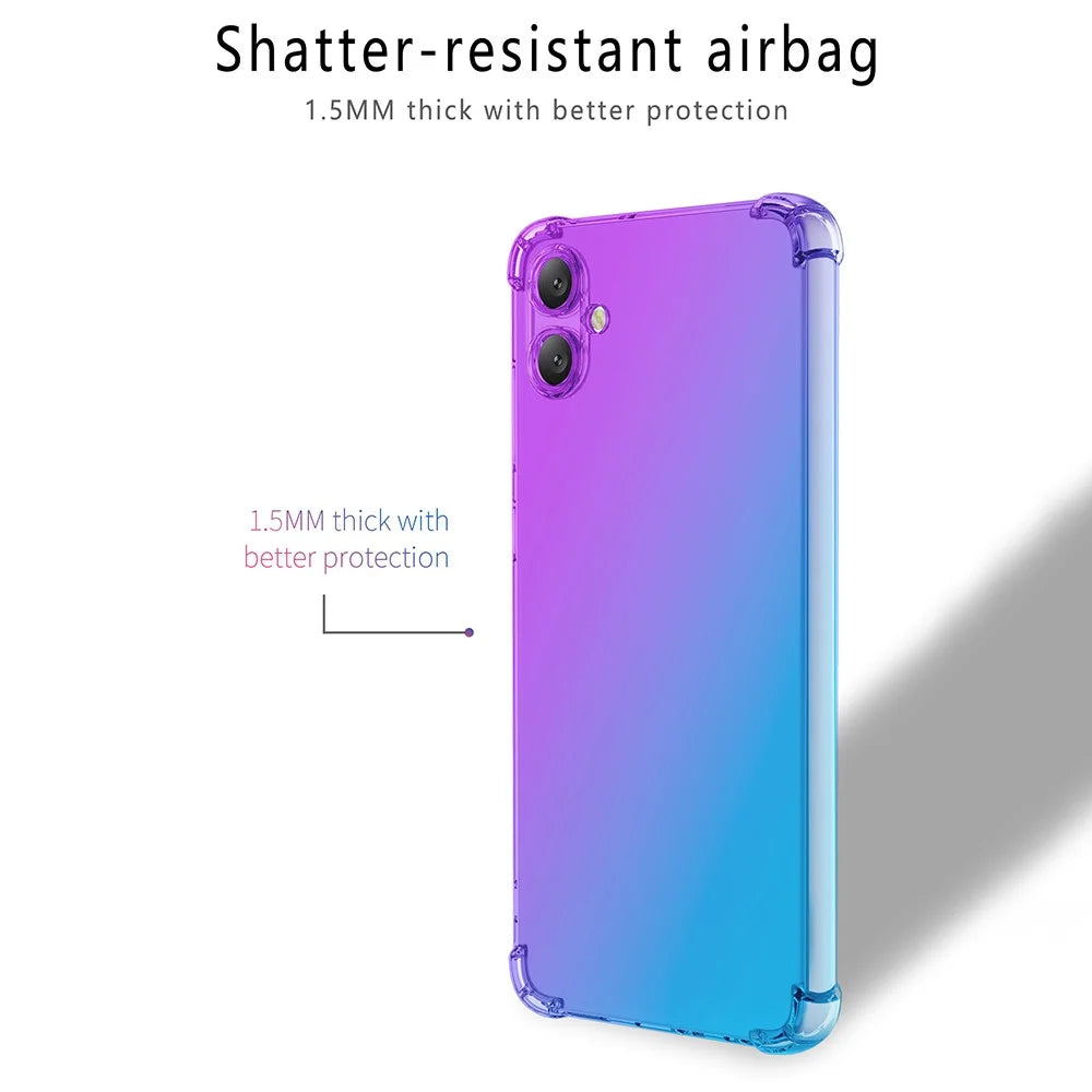 For Samsung Galaxy A06 4G Case Gradient Color TPU Anti-Drop Phone Cover - Purple  /  Blue - 5