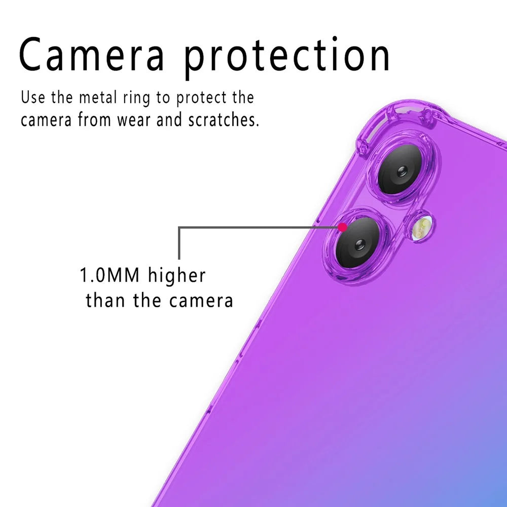 For Samsung Galaxy A06 4G Case Gradient Color TPU Anti-Drop Phone Cover - Purple  /  Blue - 7