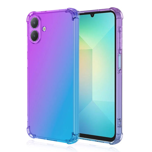 For Samsung Galaxy A08 5G / A07 5G / A07 4G Case Gradient Color TPU Anti-Drop Phone Cover - Purple  /  Blue - 1