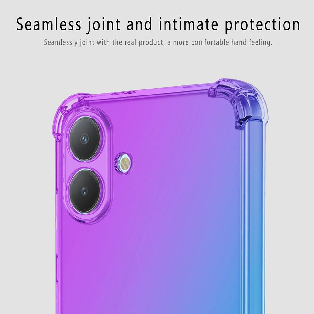 For Samsung Galaxy A08 5G / A07 5G / A07 4G Case Gradient Color TPU Anti-Drop Phone Cover - Purple  /  Blue - 4