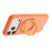For iPhone 17 Pro Magnetic Case Rotary Kickstand Skin Touch PC + TPU Phone Cover Support Wireless Charging - Orange - 2