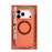 For iPhone 17 Pro Magnetic Case Rotary Kickstand Skin Touch PC + TPU Phone Cover Support Wireless Charging - Orange - 5
