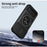 For iPhone 16 Case Compatible with MagSafe Ring Holder Foldable Kickstand TPU PC Phone Cover with Camera Lens Slider - Black - 3