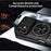 For iPhone 16 Case Compatible with MagSafe Ring Holder Foldable Kickstand TPU PC Phone Cover with Camera Lens Slider - Black - 6