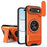 For iPhone Air Case Compatible with MagSafe Ring Holder Foldable Kickstand TPU PC Phone Cover with Camera Lens Slider - Orange - 1