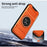 For iPhone Air Case Compatible with MagSafe Ring Holder Foldable Kickstand TPU PC Phone Cover with Camera Lens Slider - Orange - 3