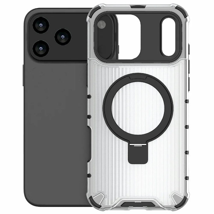 For iPhone 18 Pro / 17 Pro Magnetic Case with Kickstand PC + TPU Phone Cover Compatible with MagSafe - Transparent - 4